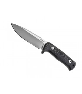 Lionsteel t5.mi Poignard T5 , lame 13 cm acier Niolox satiné, manche SOLID® micarta gris/noir