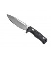 Lionsteel t5.mi Poignard T5 , lame 13 cm acier Niolox satiné, manche SOLID® micarta gris/noir