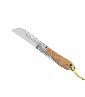 Cdozorme 4953.t Couteau London,  lame pied de mouton acier X50CrMoV15 à cran intérieur, manche 11 cm habillage teck