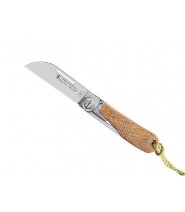 Cdozorme 4953.t Couteau London,  lame pied de mouton acier X50CrMoV15 à cran intérieur, manche 11 cm habillage teck