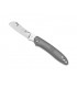 Spyderco c189pgy Couteau Roadie, lame style pied de mouton acier N690Co, manche 7,5 cm nylon/fibre de verre gris.