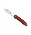 Spyderco c189prd Couteau Roadie, lame style pied de mouton acier N690Co, manche 7,5 cm nylon/fibre de verre rouge.