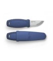 Morakniv 12649 Poignard eldris, lame 6 cm inox, manche gomme rouge. Etui rigide bleu.