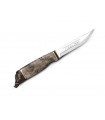 Marttiini 546013 Poignard wild boa, lame 11 cm inox, manche bouleau ciré avec mitre tête de sanglier en bout