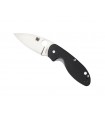 Spyderco c216gp Couteau  efficien, lame acier 8Cr13MoV à cran intérieur, profil plat, manche 10,5 cm G10 noir