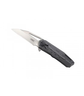 Crkt 5040.cr Couteau raikiri,  lame à trou acier 1.4116 SS avec « flipper », manche 13 cm aluminium forgé à froid noir