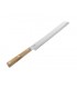 Due Cigni 2c.510 Couteau Pankiri HAKUCHO , lame dentée 21 cm pleine soie acier X50CrMoVN15, manche olivier 3 rivets.