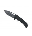 Blackfox bf.721 Couteau BLACK FOX « HUGIN », lame à trou acier 440C finition blackwash avec flipper, manche 13 cm G10 noir,