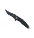 Blackfox bf.729 Couteau KRAVI SHAI , lame acier 440C finition « blackwash » avec « flipper », manche 10 cm G10 noir