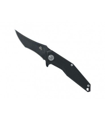 Blackfox bf.729 Couteau KRAVI SHAI , lame acier 440C finition « blackwash » avec « flipper », manche 10 cm G10 noir