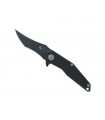 Blackfox bf.729 Couteau KRAVI SHAI , lame acier 440C finition « blackwash » avec « flipper », manche 10 cm G10 noir