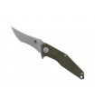 Blackfox bf.729sw Couteau KRAVI SHAI ,lame acier 440C finition « stonewashed », manche 10 cm G10 vert