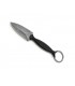 Maserin 922.stw Couteau, tout acier N690Co finition « stonewashed », lame style dague mono-tranchant 7 cm, plaquettes G10 noir