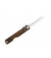 Higonokami 2672 Couteau,  lame acier carbone San Mai, manche 10 cm laiton brun