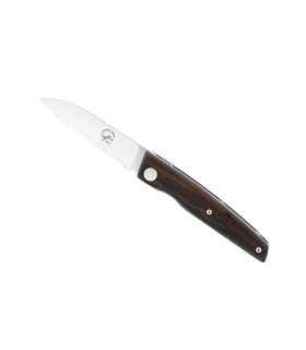 Salamandra 64239 Couteau, lame acier D2 à cran intérieur, manche 9,5 cm ziricote.