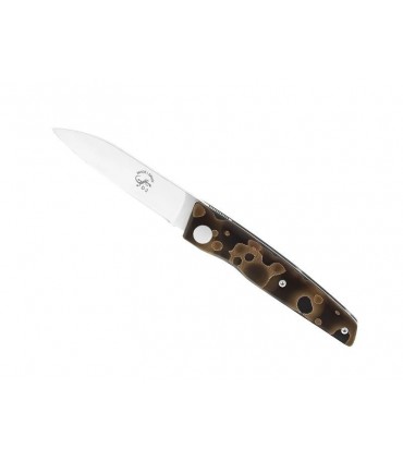 Salamandra 64242 Couteau, lame acier D2 à cran intérieur, manche 9,5 cm polymère translucide