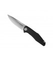Kershaw ks.4037 Couteau Atmos, lame acier 8Cr13MoV satiné avec « flipper », manche 10 cm G10 noir avec inserts fibre de carbone