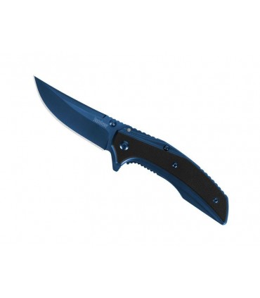 Kershaw ks.8320 Couteau Outright,  lame acier 8Cr13MoV avec « flipper », manche 11 cm acier inox insert G10 noir sur le recto