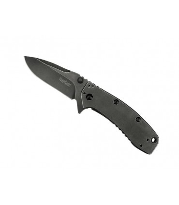 Kershaw ks.1556bw Couteau Cryo Blackwash, lame acier 8Cr13MoV avec « flipper », manche 11 cm acier 410