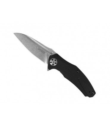 Kershaw ks.7007 Couteau Natrix copper, lame acier 8Cr13MoV finition « stonewashed » avec « flipper », manche 11 cm G10 noir