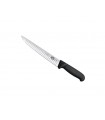 Victorinox 5.5523.20 Couteau saigner/découper, lame alvéolée 20 cm inox, manche fibrox noir.