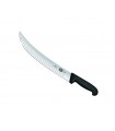 Victorinox 5.7323.31 Couteau abattre/boucher, lame alvéolée 31 cm inox, dos renversé, manche fibrox noir.