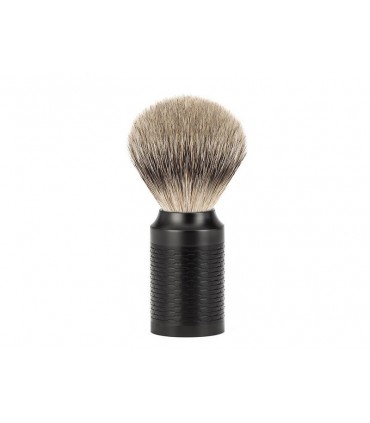 Mühle 091m96jet Blaireau  0 cm pur argenté (silvertip badger monture tout inox revêtement DLC noir