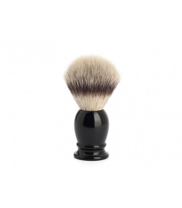 Mühle 31k256 Blaireau  0 cm fibre synthétique argentée (silvertip fibre®) Ø 21 mm monture résine noir.