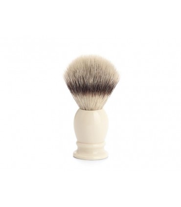 Mühle 31k257 Blaireau  0 cm fibre synthétique argentée (silvertip fibre®) Ø 21 mm monture résine ivoire.