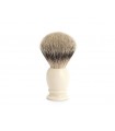 Mühle 93k257 Blaireau  0 cm pur argenté (silvertip badger) Ø 23 mm monture résine ivoire