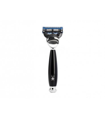 Mühle r336f Rasoir Fusion MUHLE VIVO, manche résine noir.