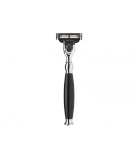 Mühle r44m3 Rasoir Mach3® MUHLE SOPHIST, manche résine noir.