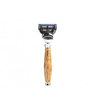 Mühle r55f Rasoir Fusion MUHLE PURIST, manche bouleau madré