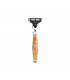 Mühle r55m3 Rasoir Mach3® MUHLE PURIST, manche bouleau madré.