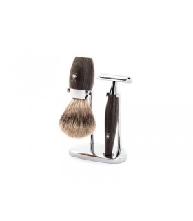 Mühle s281h873sr Set de rasage MUHLE KOSMO, 3 pièces, manche du rasoir et monture du blaireau chêne