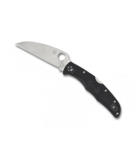Spyderco c10fpwcbk Couteau endura 4, lame Wharncliffe acier VG-10 à cran, profil plat, manche 12,5 cm nylon/fibre de verre noir