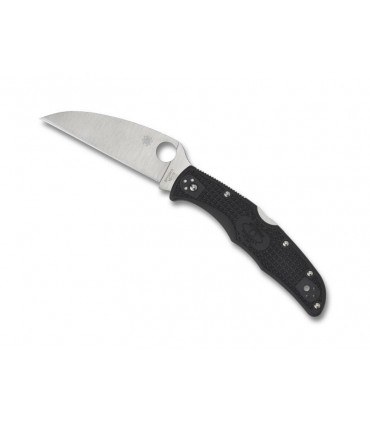 Spyderco c10fpwcbk Couteau endura 4, lame Wharncliffe acier VG-10 à cran, profil plat, manche 12,5 cm nylon/fibre de verre noir