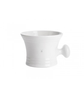 Mühle rn4 Bol à raser MUHLE avec poignée, porcelaine blanche. Diam. : 10 cm. Ht : 7,7 cm.