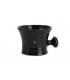 Mühle rn46 Bol à raser MUHLE avec poignée, porcelaine noire. Diamètre : 10 cm. Hauteur : 7,7 cm.