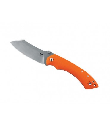 Fox Production fx.534o Couteau Pelican lame acier N690Co finition « stonewashed », manche 12,5 cm G10 orange