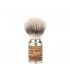 Mühle 31m95 Blaireau  0 cm fibre synthétique argentée (silvertip fibre®) monture écorce de bouleau