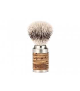 Mühle 31m95 Blaireau  0 cm fibre synthétique argentée (silvertip fibre®) monture écorce de bouleau