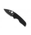 Spyderco c230gpbbk Couteau L'il native, lame acier CPM-S30V revêtement DLC noir, profil plat, manche 9 cm G10 noir