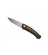 MKM mk.fx01mgor Couteau Arvenis, lame acier M390 Bohler finition « stonewashed » avec « flipper », manche 12 cm G10 noir