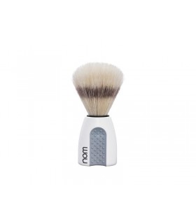 Nom erik41wh Blaireau « ERIK », soie naturelle, monture plastique blanc avec grip.