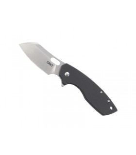 Crkt 5315g.cr Couteau pilar large, lame à trou acier 8Cr14MoV satiné avec « flipper » et cran intérieur, manche 10 cm G10 noir