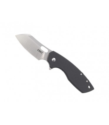 Crkt 5315g.cr Couteau pilar large, lame à trou acier 8Cr14MoV satiné avec « flipper » et cran intérieur, manche 10 cm G10 noir