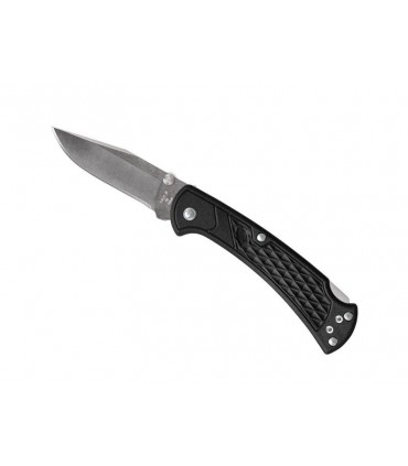 Bück 7112.bks1 Couteau ranger slim select, lame acier 420 à cran et à bouton double, manche 11 cm nylon noir