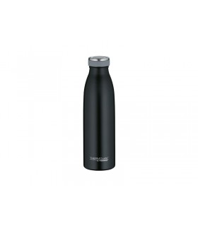 Thermos 131176 Gourde isotherme THERMOCAFE 0,5 l, noir mat à double paroi (isolation Thermos® sous vide d'air)