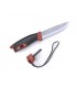 Morakniv 13571 Poignard, lame 10,5 cm inox, manche gomme noir/bordeaux